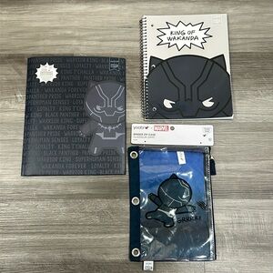 Yoobi x Marvel Black Panther folder, notebook, and pencil pouch
